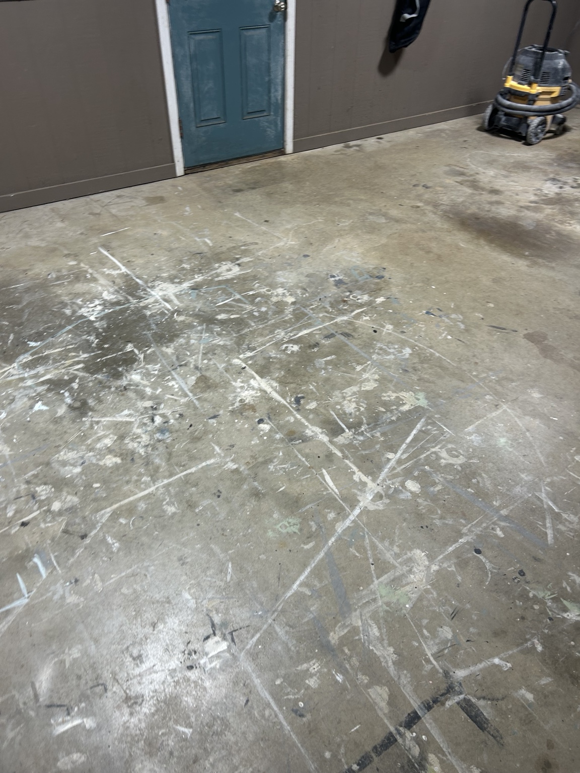 Concrete floor before coating