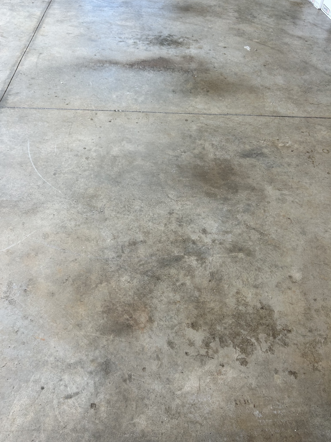 Garage floor before coating